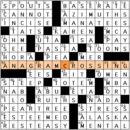 Times Crossword Puzzles on Don Gagliardo S Los Angeles Times Crossword Neville S Review