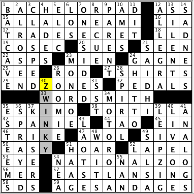 Times Crossword Puzzles on Barry Silk S Los Angeles Times Crossword
