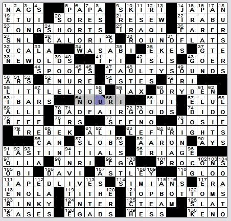 Sunday Crossword Puzzles on 11 Nyt Crossword      Working In Opposition  0508     Solution