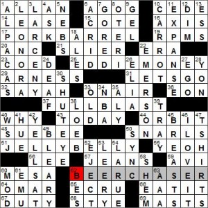 LA Times crossword answers, 7 12 11