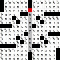 LA Times crossword answers, 7 28 11