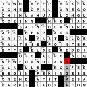 LA Times crossword answers, 7 5 11