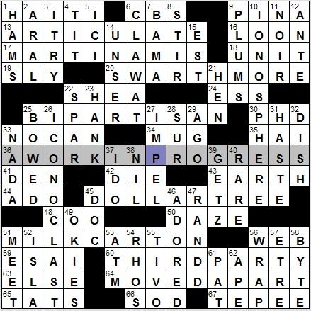 Daily Crossword Puzzles on Times Daily Crossword Puzzles Monday   Puzzles And Brain Teasers