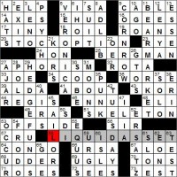 Los Angeles Times crossword answers 8 25 11