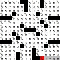 Los Angeles Times crossword puzzle answers 9 8 11