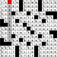 Los Angeles Times crossword puzzle solutions, 10 18 11