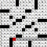 Los Angeles Times crossword puzzle solutions, 12 8 11