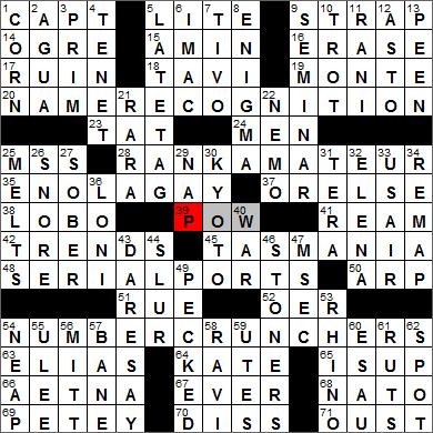 Crossword Puzzles Times on Los Angeles Times Crossword Puzzle Solution 2 2 12 Los Angeles Times