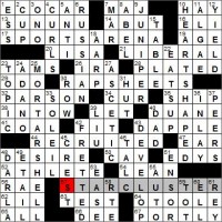 Los Angeles Times crossword puzzle solution, 2 9 12