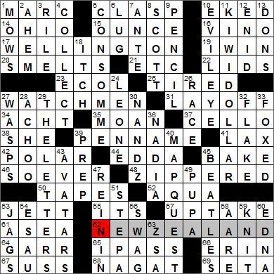 Crossword Puzzles on Los Angeles Times Crossword Puzzle Solution 3 13 2012 Wsj120316