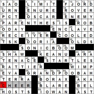 Los Angeles Times crossword solution, 3 27 12
