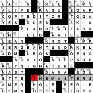 Los Angeles Times crossword solution, 4 5 12 