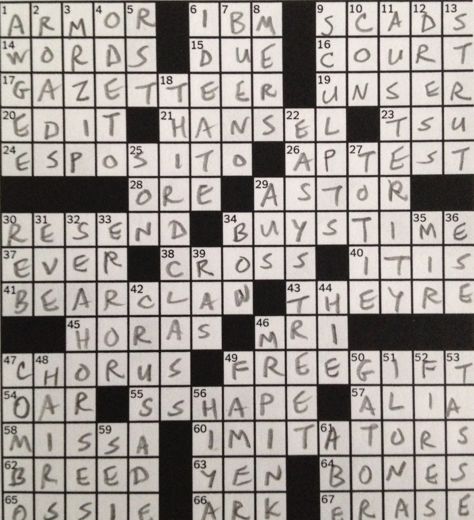 NYT crossword solution, 5 2 12 0502