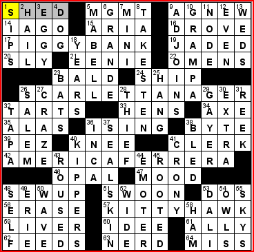 Single minded auditor crossword clue