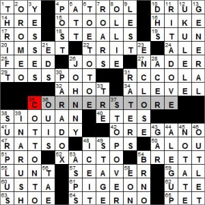 Los Angeles Times crossword solution, 6 14 12