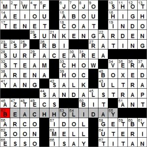Los Angeles Times crossword solution, 7 3 12