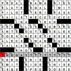 Los Angeles Times crossword solution, 7 5 12