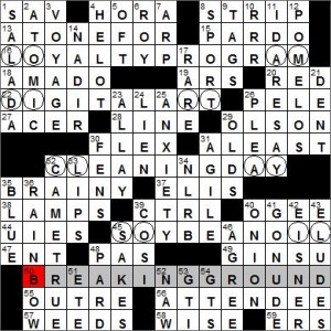 Los Angeles Times crossword solution 8 30 12