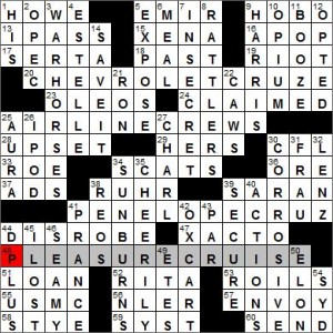 Los Angeles Times crossword solution, 9 20 12