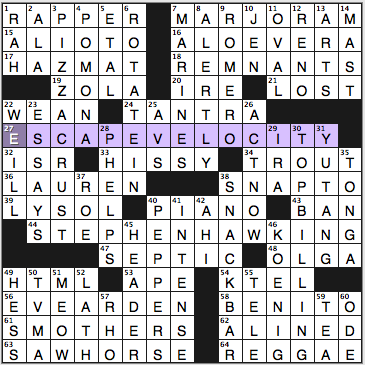 Crossword Puzzles Times on Barry Silk S Los Angeles Times Crossword
