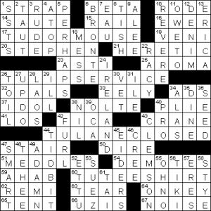 Times Crossword Puzzles on Duguay Carpenter   S Los Angeles Times Crossword     Gareth   S Review