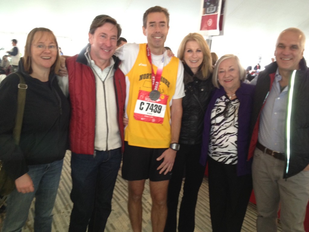 (L to R) Amy, Howard, Evad the triumphant, Jeannie, Howard's lovely mom, Gary