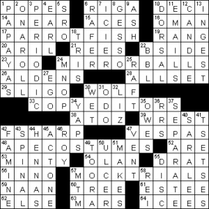 Times Crossword Puzzles on Kurt Krauss   S Los Angeles Times Crossword   Gareth   S Review