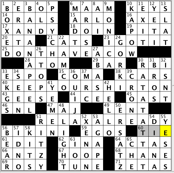 essay byline crossword puzzle clue