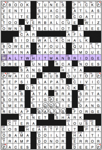 NY Times crossword solution, 12 29 13 "Take a Break"