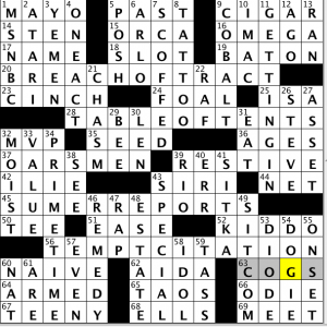 CrosSynergy / Washington Post crossword solution - 12/23/13