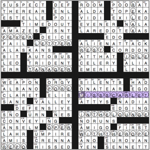 NY Times crossword solution, 1 5 14 "Clued In"