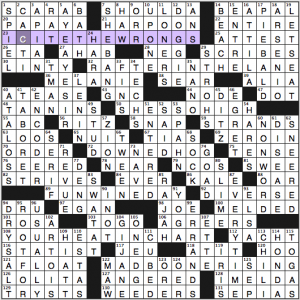 NY Times crossword solution, 1 19 14 "Olden Goldies"