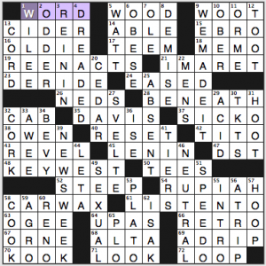 NY Times crossword solution, 1 21 14, no. 0121