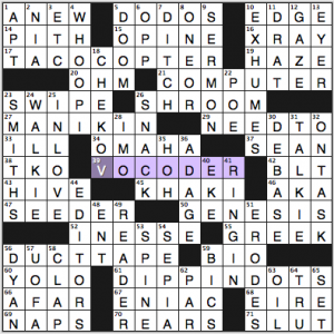 AV Club crossword solution, 1 9 14 "War! (Huh) What Is It Good For? Nifty New Inventions"