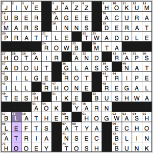 NY Times crossword solution, 1 14 14, no. 0114