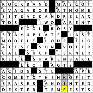CrosSynergy / Washington Post crossword solution - 01/03/14