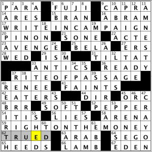 CrosSynergy / Washington Post crossword solution - 01/17/14