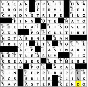 CrosSynergy / Washington Post crossword solution - 01/23/14