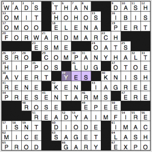 NY Times crossword solution, 2 19 14, no. 0219