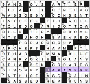 NY Times crossword solution 2 6 14, no. 0206