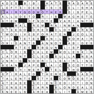 NY Times crossword solution, 2 16 14 "Passing Grades"