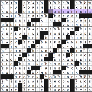 LA Times Sunday crossword solution, 2 23 14 "Age Isn't Everything"