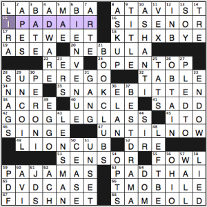NY Times crossword solution, 3 1 14, no 0301