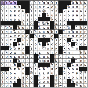 NY Times crossword solution, 2 2 14 "Toil and Trouble"
