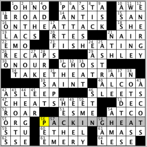 CrosSynergy / Washington Post crossword solution, 3 1 14 "Bearing Arms"