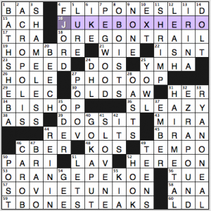 NY Times crossword solution, 2 8 14, no. 0208