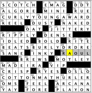 CrosSynergy / Washington Post crossword solution - 02/13/14