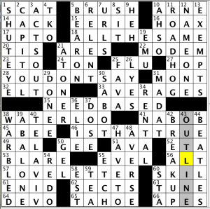 CrosSynergy / Washington Post crossword solution - 02/14/14