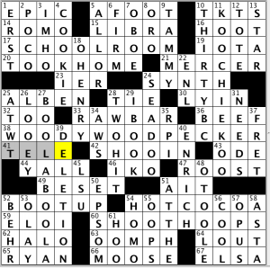 CrosSyngergy / Washington Post crossword solution - 02/18/14