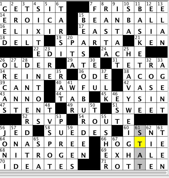 Tennessee ford crossword #3